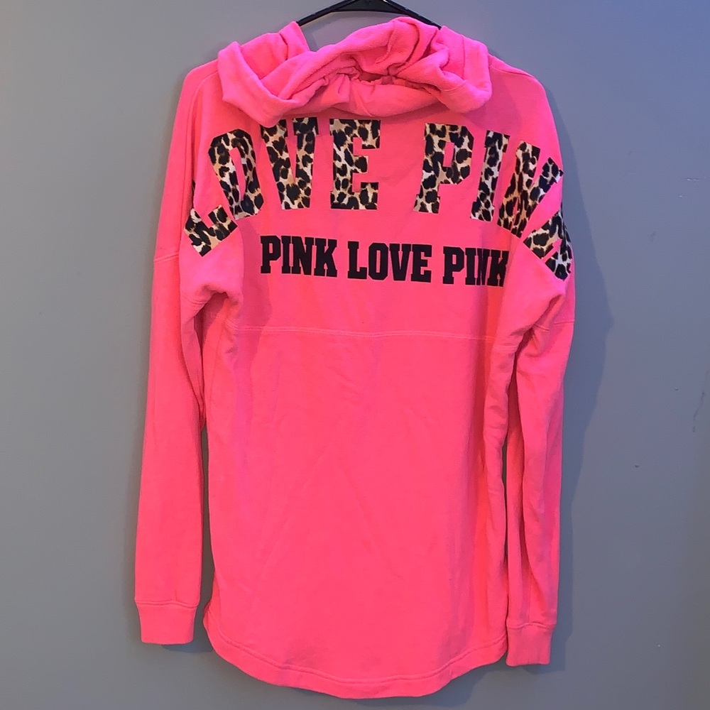 Vs pink leopard hoodie